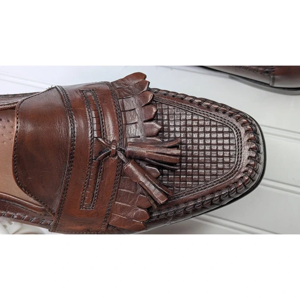 Bostonian Classic Leather Loafer Brown Slip On Men's Size 12M Shoes Flats Dress‎